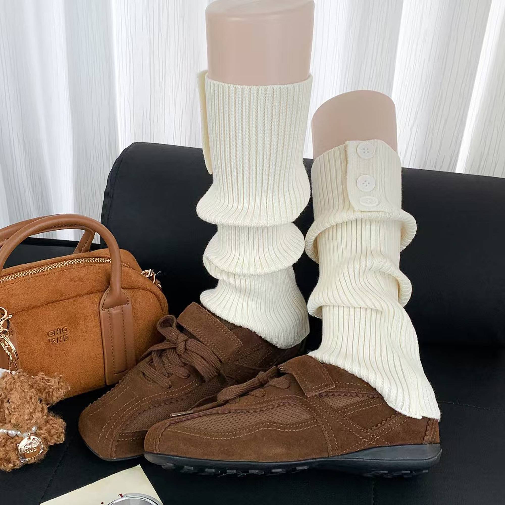 Thick Ribbed Winter Leg Warmers | QF-028